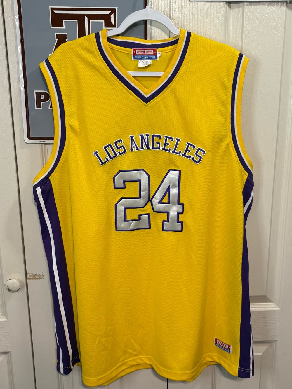 Los Angeles 24 Yellow Basketball Jersey by EB Sports